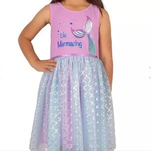 Zunie Girl Purple And Blue Tutu Mermaid Dress